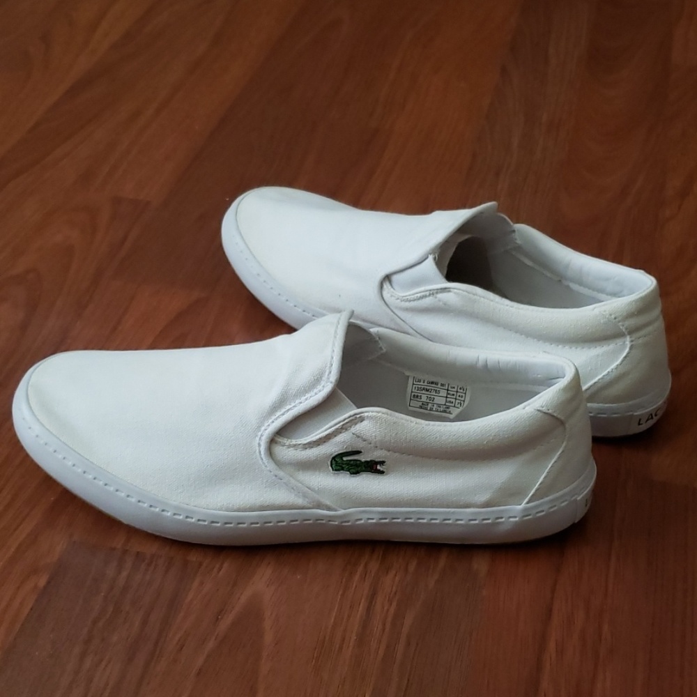Lacoste White slip-ons